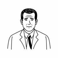 Candid voter question stumping politician concept as Medium shot of a politicians momentary confusion when stumped by a voters question Camera pans to show the curious voter High Square Square vector