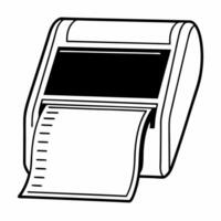 Cash Register Tape Unfurling in Air concept as A image of a cash register tape unwinding and floating in the air against a white background The camera captures a dynamic an Square Square vector