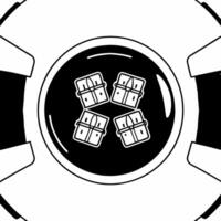 Close up of Robotic Eye Reflecting Sale Icons concept as A macro image focusing on a robotic eye reflecting holographic sale icons The camera zooms in to capture the intricate mec Square Square vector