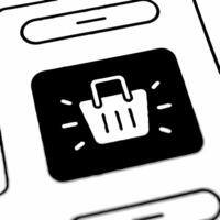 Close up of Virtual Shopping Bag Icon concept as A macro image of a virtual shopping bag icon with a glowing effect The camera focuses on the texture and design representing the e Square Square vector