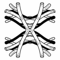 Cognitive flexibility tree branches concept as of white tree branches bending and intertwining representing cognitive flexibility Camera moves through the branches showing Square Square vector