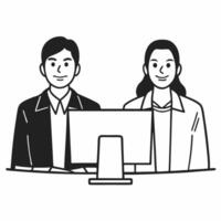 Colleagues sharing a candid moment while working late in the office concept as A candid image of colleagues collaborating late into the evening sharing coffee and ideas The dedica Square Square vector