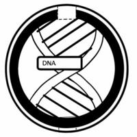 DNA strand price tag concept as Extreme close up tracking shot along a DNA double helix As the camera moves base pairs separate to reveal price tags and product information embedd Square Square vector