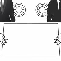 ESG negotiation table with holographic projections concept as Tracking shot of a business negotiation table with holographic ESG related projections floating above Camera moves ar Square Square vector