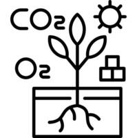 Autotroph processes outline icon vector