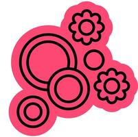 erythrocytes hypertonic system outline colour icon vector