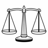 Flat Abstract balance scales with community and profit concept as Panning shot of abstract glowing balance scales One side shows a thriving community scene the other corporate pro Square Square vector