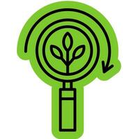 Autotroph applied outline colour icon vector