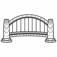 Flat Abstract Bridge Connecting Two Points concept as Soft abstract image of a bridge connecting two sides with bokeh effects The camera moves across the bridge symbolizing negoti Square Square vector