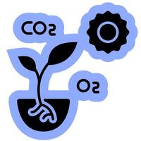 Autotroph growth solid color icon vector