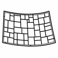 Flat Abstract electoral map animation concept as Wide shot of an abstract animated electoral map with states or districts changing colors as votes are counted Camera slowly zooms Square Square vector