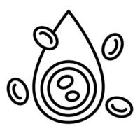 erythrocytes hypertonic nucleus outline icon vector