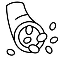 erythrocytes hypertonic cells outline icon vector