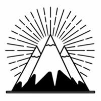 Flat Abstract ESG performance mountain with diverse climbers concept as Tracking shot of an abstract glowing mountain representing ESG performance Diverse figures climb different Square Square vector