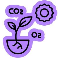 Autotroph growth outline color vector