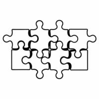 Flat Abstract puzzle pieces with bokeh concept as Soft abstract puzzle pieces interlock over a warm bokeh background The camera rotates slightly to create a dynamic feel symbolizi Square Square vector