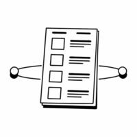 Flat Antigravity ballot with orbiting policy points concept as Wide shot of a ballot paper defying gravity with policy points orbiting around it like planets Camera pans across th Square Square vector