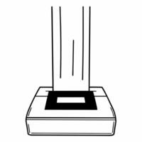 Flat Antigravity ballot drop concept as Close up of ballots rising upwards into a floating ballot box defying gravity Camera follows the ballots ascent emphasizing the importance Square Square vector