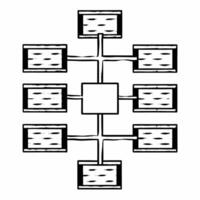 Flat AI powered ESG community decision tree concept as Macro view of an decision tree with branches representing various ESG and community choices Camera moves along Square Square vector