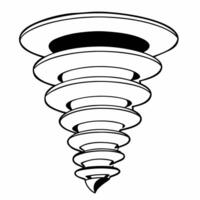 Flat Ascending white spiral concept as Wide shot of a white spiral ascending into space Camera follows the spirals upward movement representing growth and evolution in mental heal Square Square vector