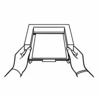Flat Ballot counters careful scrutiny concept as Medium shot of a ballot counter meticulously examining a vote their face a mix of focus and fatigue Camera slowly tracks their han Square Square vector