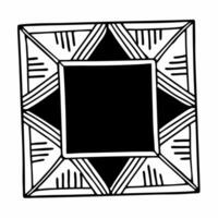 Flat Ballot origami frame with policy folds concept as Close up of a frame made from origami ballot papers with policy areas revealed in the folds Camera slowly rotates around the Square Square vector