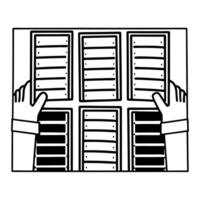 Flat Ballot counting process in action concept as Close up shots of hands counting ballots interspersed with wider views of counting room Camera moves between focused counters and Square Square vector