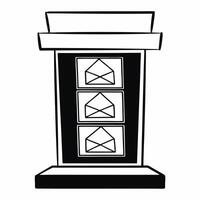 Flat Ballot origami transformation podium concept as Close up of a podium topped with a ballot paper folding into various origami shapes representing different aspects of the elect Square Square vector