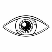 Flat Biometric voter iris scan concept as Extreme close up of an eye undergoing a futuristic iris scan for voter verification Camera slowly zooms out to reveal holographic voting Square Square vector