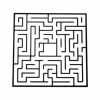 Flat Blurred white labyrinth concept as Medium shot of a white labyrinth slightly out of focus Camera slowly moves through the labyrinth suggesting a journey Represents the path Square Square vector