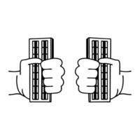 Flat Bokeh Buildings Growing from Hands concept as Soft abstract hands with bokeh effects hold buildings that appear to grow upwards symbolizing community growth through compromise Square Square vector