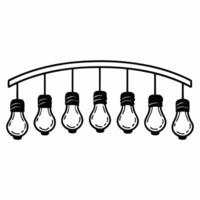 Flat Bokeh Lightbulbs Forming a Bridge concept as Lightbulbs with bokeh effects align to form a bridge symbolizing innovative compromise leading to community growth in ESG negotiat Square Square vector