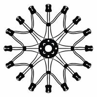 Flat Brain neuron connection tiles concept as Cartoon style tiles of interconnected brain neurons on a white background Camera slowly zooms out to reveal the intricate network pat Square Square vector