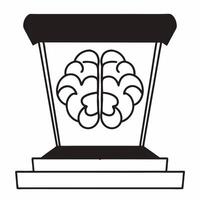 Flat Brain neuron podium concept as Medium shot of a podium shaped like interconnected brain neurons Camera slowly rotates around the podium highlighting intricate neural connecti Square Square vector