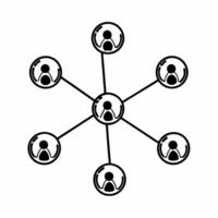 Flat Bokeh Network Nodes Connecting in Soft Light concept as Soft abstract network nodes connected by lines with bokeh effects symbolizing community growth through compromise in ES Square Square vector