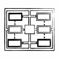Flat Campaign finance flowchart frame concept as Close up of a frame formed by a complex flowchart showing campaign finance processes Camera moves through the chart highlighting f Square Square vector