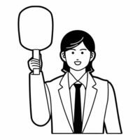 Flat Candid Auction Bid concept as A candid shot of a person excitedly raising their paddle at an auction with a white background The camera zooms in to capture the intensity and Square Square vector