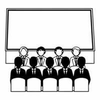 Flat Candid Open Air Conference concept as A candid image of professionals attending an open air conference focused on environmental sustainability with a white balance background Square Square vector