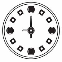 Flat Clock face with voting deadline concept as illustration of a clock face with hands approaching midnight symbolizing election deadline Clock numbers are replaced with v Square Square vector