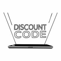 Flat Close up of Holographic Discount Code concept as A macro image of a holographic discount code floating above a sleek surface The camera focuses sharply on the alphanumeric ch Square Square vector