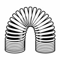 Flat Cognitive flexibility springs concept as Extreme close up of white nano springs representing cognitive flexibility Camera focuses on the springs bending and twisting suggesti Square Square vector