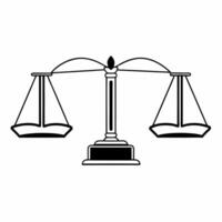 Flat Constitution scales frame with policy weights concept as Wide shot of the scales of justice forming a frame with the constitution balancing various policy weights Camera slow Square Square vector