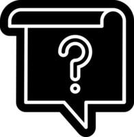FAQ button solid icon vector