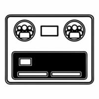 Flat Credit Card with Holographic Scale and Community concept as A credit card lies flat on a glossy white surface with two holographic icons above a balanced scale symbolizing com Square Square vector