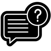 FAQ support solid icon vector