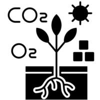 Autotroph processes glyph icon vector