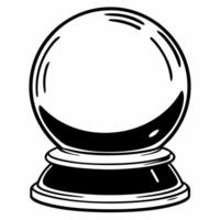 Flat Crystal ball with swirling poll results concept as Illustration of a crystal ball containing swirling poll results and predictions Camera slowly zooms into the ball revealing Square Square vector
