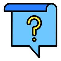 illustration FAQ button icon vector