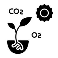 Autotroph growth glyph icon vector