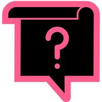 FAQ button solid color vector